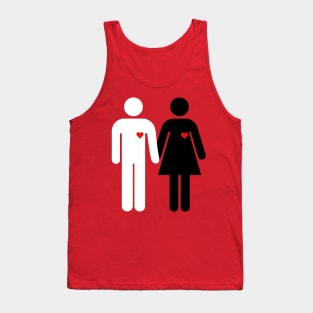 Man and woman black and white Tank Top